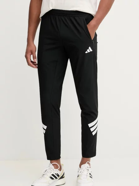 Adidas Performance pantaloni de antrenament GYM+ cu imprimeu negru