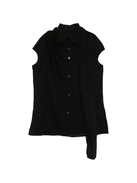 Drapírozott ing Yohji Yamamoto fekete