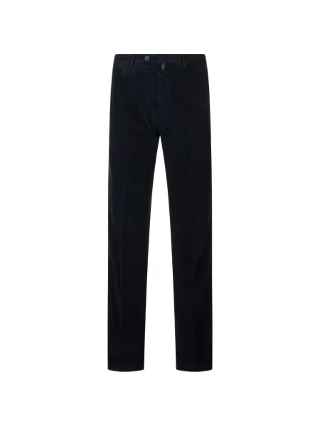 Pantaloni Kiton de catifea cord albastru