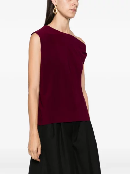 Top Norma Kamali drapat violet