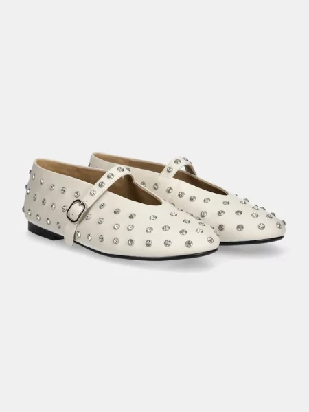 Answear Lab balerini de piele alb