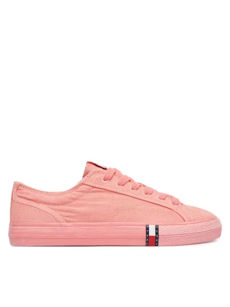 Tommy Jeans Tenis superge Archive Vulc Washed Canvas roza