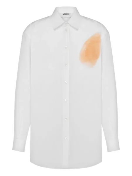 Риза Moschino с принт с абстрактен десен бяло