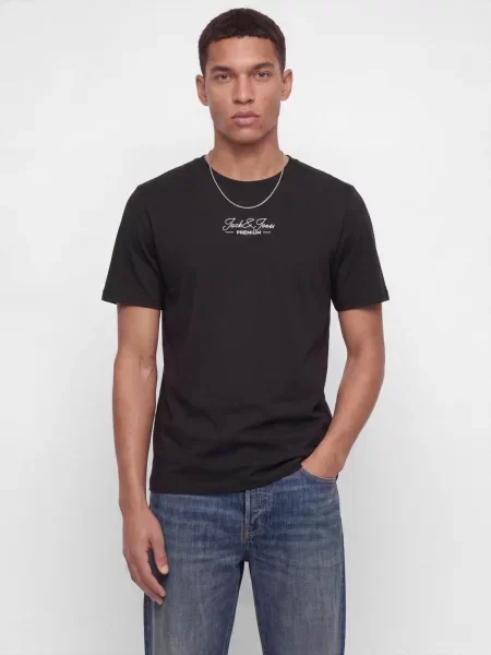 JACK & JONES Tricou JPRBLALUCAS negru alb
