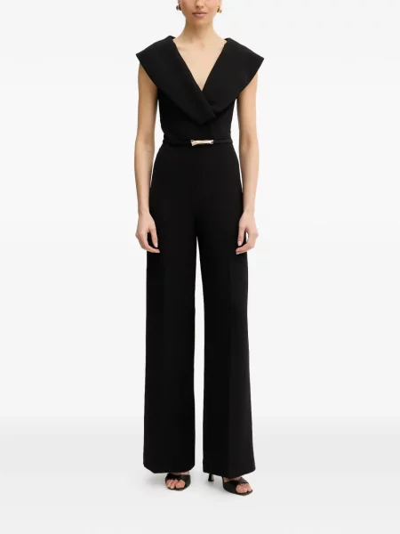 Salopetă Simona Corsellini cu decolteu în V negru