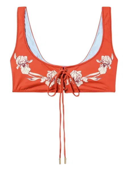 Bikini La Doublej cu model floral cu imagine portocaliu