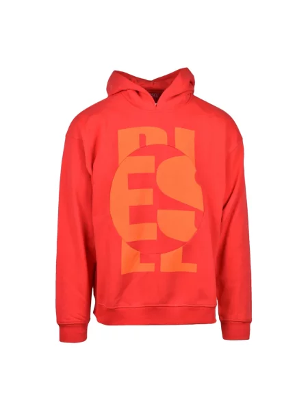 Bluza z kapturem Diesel czerwona