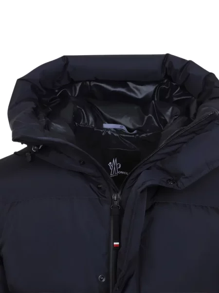Geacă cu puf Moncler Grenoble cu glugă albastru