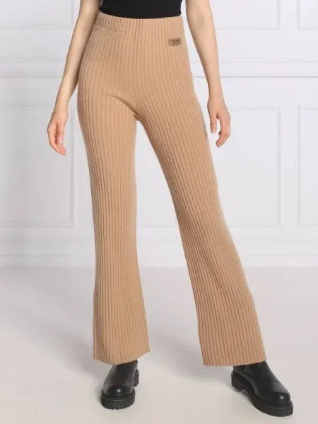TWINSET De lână pantaloni de tricot | Relaxed fit cu adaos de cașmir