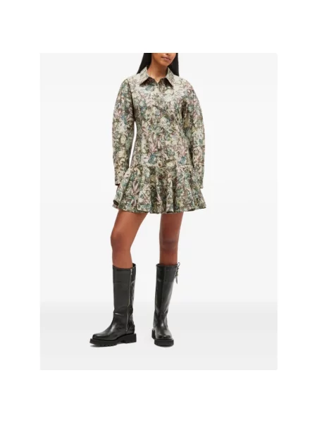 Sukienka koszulowa Ganni zielona