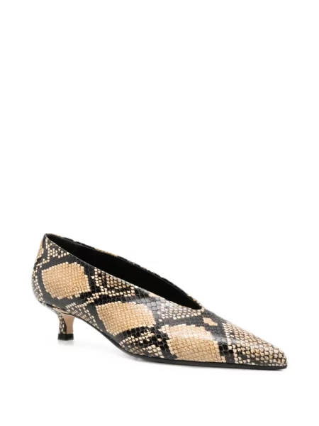 Pantofi cu toc Aeyde cu model piele de șarpe