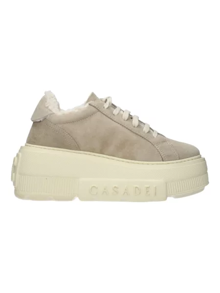 Sneakersy Casadei zamszowe beżowe