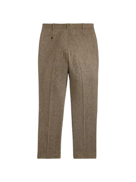 Pantaloni Ralph Lauren Rrl cu model herringbone maro