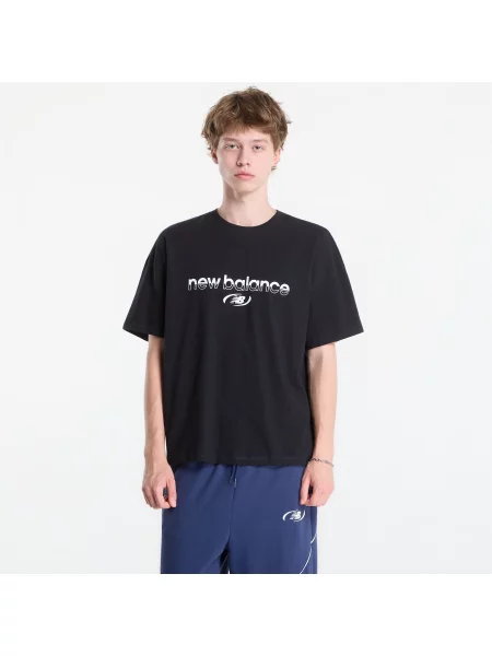 Tricou New Balance Trackside T-Shirt Black M negru