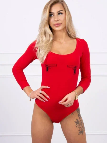 Bluză Kesi cu imagine roșu