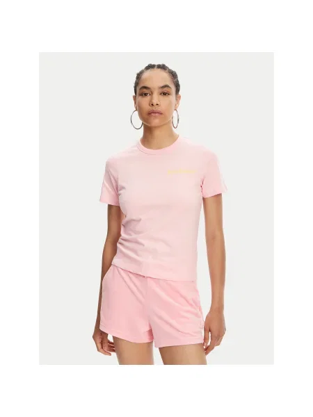 Juicy Couture Póló La Beach Regular Fit rózsaszín