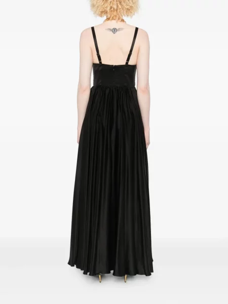 Rochie midi Zimmermann cu decolteu în V până la genunchi de costum negru