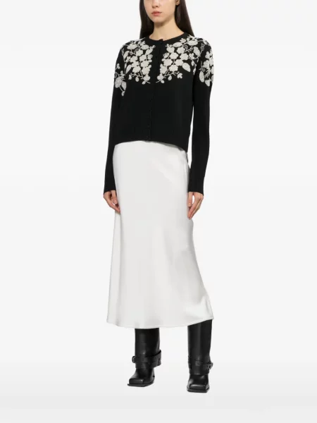 Cardigan Sea cu model floral negru