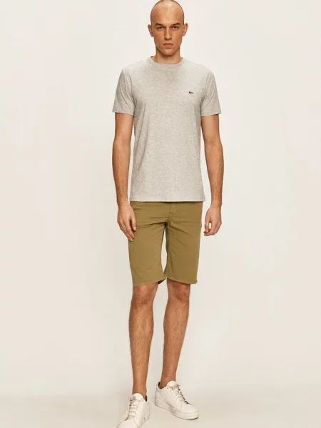 Футболка Lacoste однотонний сірий