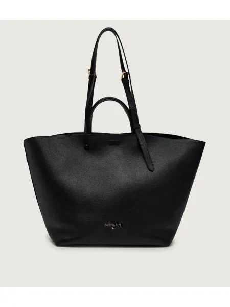 Patrizia Pepe De piele geantă shopper + borsetă Complete negru
