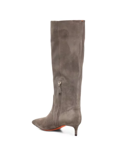 Botine Santoni din piele de căprioară gri