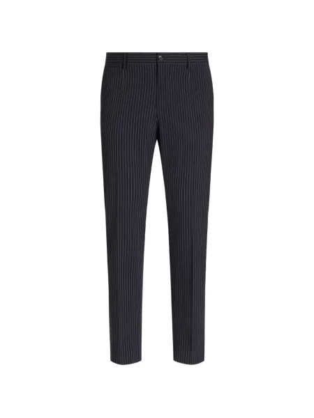Pantaloni Dolce & Gabbana de lână albastru