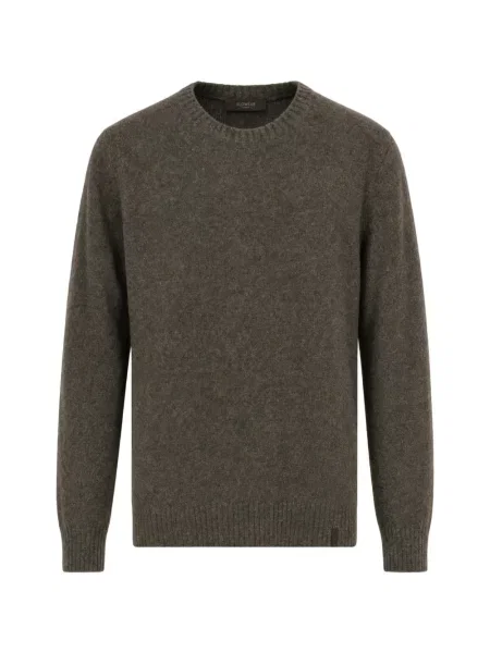 Lung pulover Slowear cu decolteu rotund maro