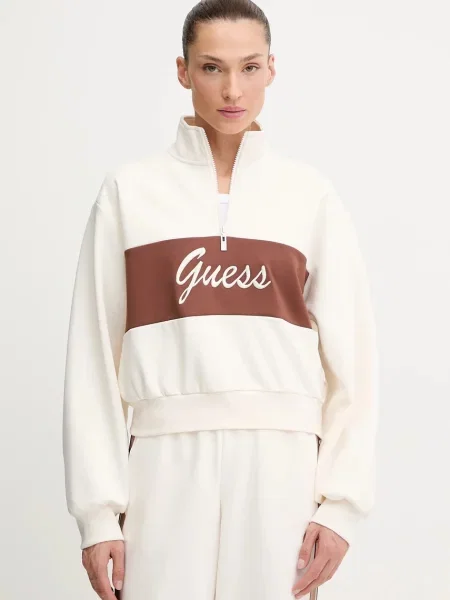 Guess bluza FABIA z aplikacją beżowy
