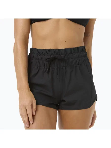 Дамски къси панталони за плуване Rip Curl Retro Volley с висока талия 3" черни