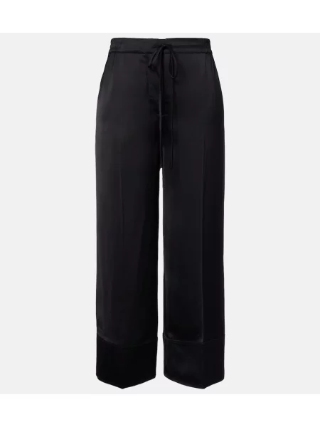 Pantaloni Toteme din satin negru