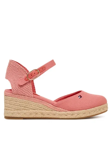 Еспадрили Tommy Hilfiger Mid Wedge Espad Closed Toe Коралов
