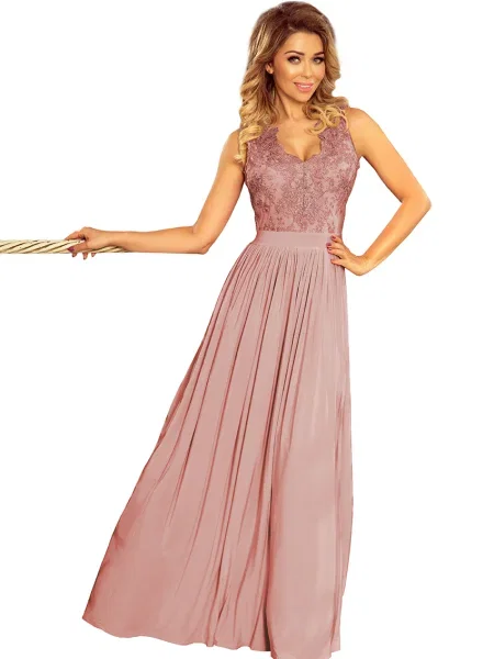 Sukienka maxi Numoco różowa