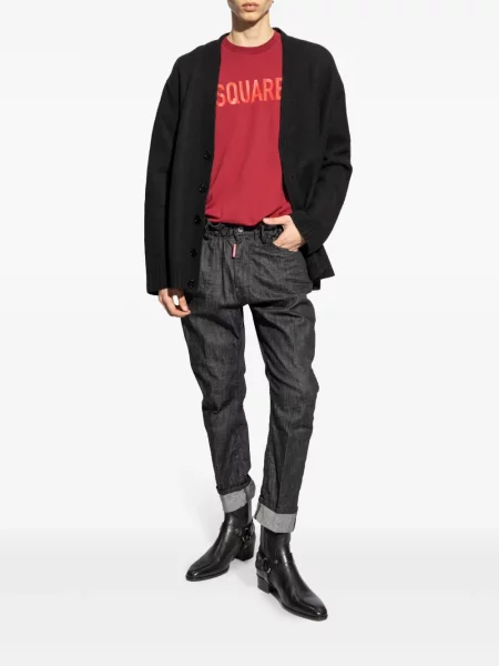 Raštuotas marškinėliai Dsquared2 raudona