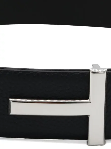 Curea Tom Ford din piele cu autograf negru