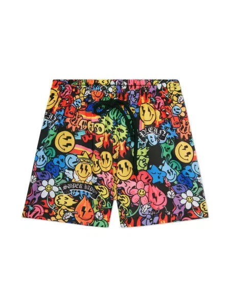 Kąpielówki dziecięce Philipp Plein czerwone