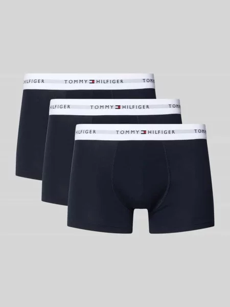 Obcisłe bokserki z mieszanki bawełny w zestawie 3 szt. Tommy Hilfiger czarne