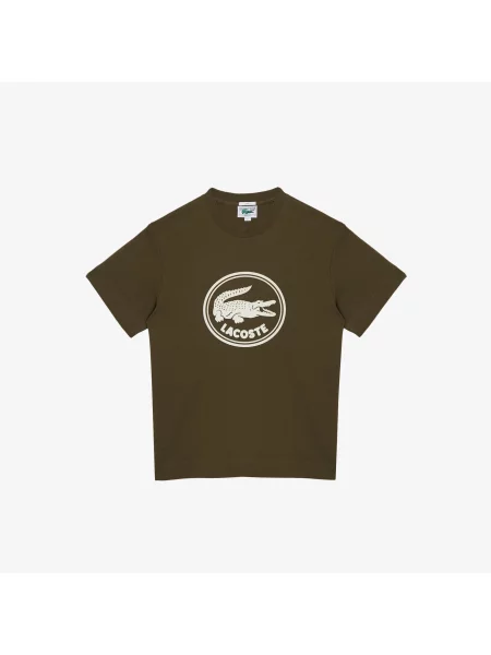 Футболка Lacoste с круглым вырезом зеленая