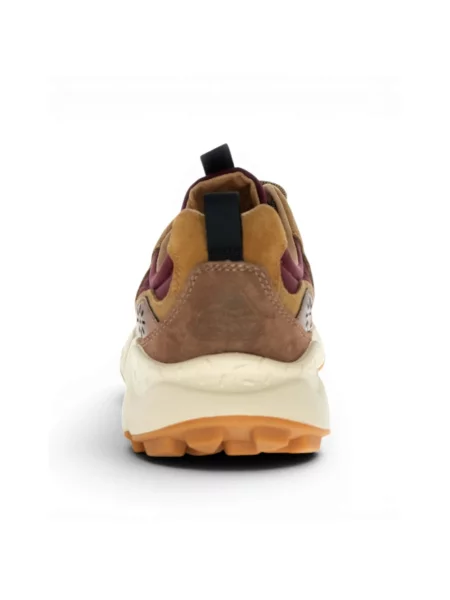 Sneakersy Flower Mountain skórzane w kwiatki pomarańczowe