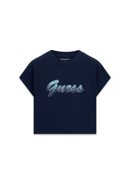 GUESS Tricou închis albastru