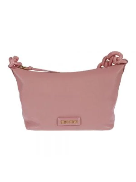 Torebka skórzana Miu Miu skórzana różowa