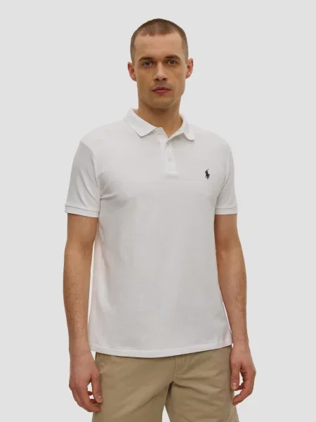Koszulka polo o kroju regular fit z mieszanki bawełny Polo Ralph Lauren biała