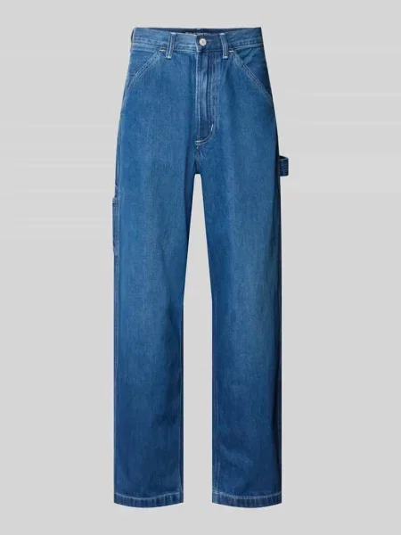 Jeansy o kroju baggy z czystej bawełny Polo Ralph Lauren niebieskie