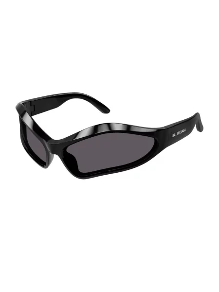 Lniane okulary przeciwsłoneczne Balenciaga czarne
