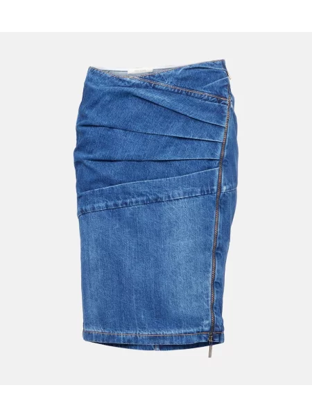 Spódnica jeansowa Nensi Dojaka do kolan niebieska