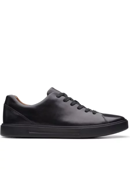 Lniane sneakersy Clarks sznurowane czarne