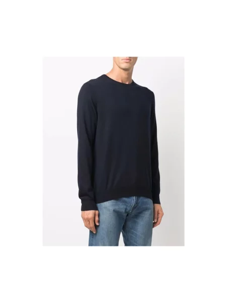 Sweter La Fileria wełniany niebieski