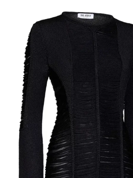 Rochie mini The Attico cu franjuri negru