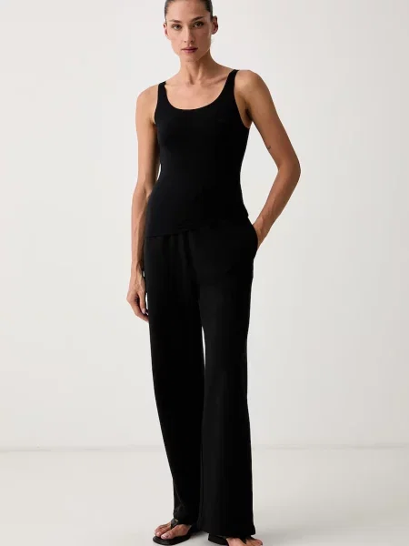 Emporio Armani Underwear lounge top dámsky s elastanom čierna