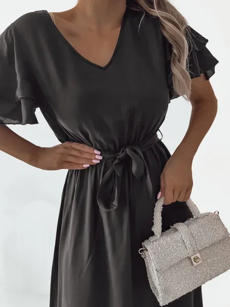 Rochie midi Resti până la genunchi de costum negru