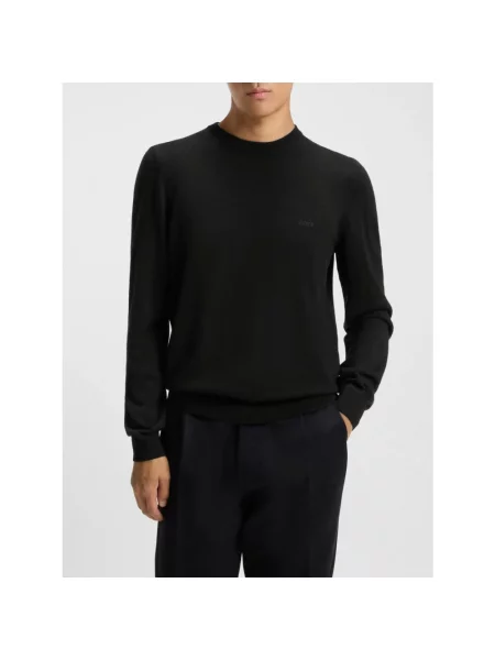 Sweter Boss wełniany czarny